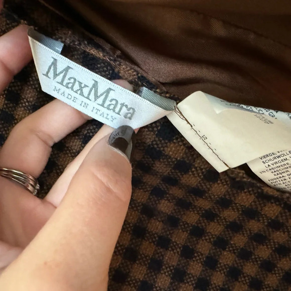 MaxMara Plaid Check Virgin Wool and Cashmere Blazer Suit Jacket - Picture 3 of 9